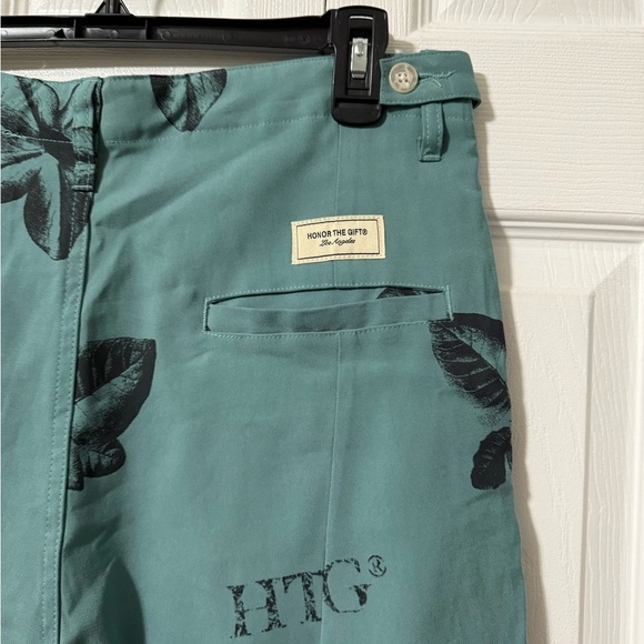 Honor The Gift Tobacco Shorts Teal Men’s Board Shorts Waist 32 NWT - Picture 6 of 12